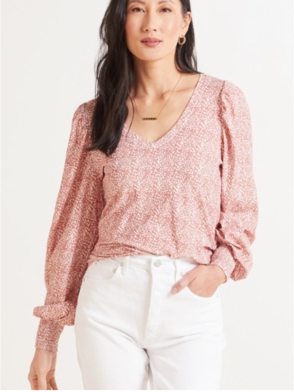 Nation Ltd Tabitha Full Sleeve V Neck Tee XS